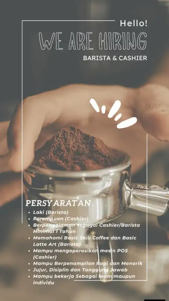 KASIR & BARISTA