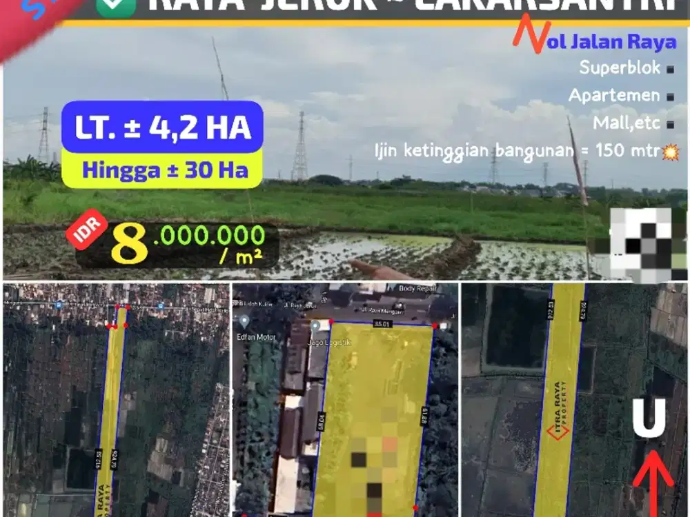 DIJUAL TANAH RAYA JERUK LAKARSANTRI SURABAYA