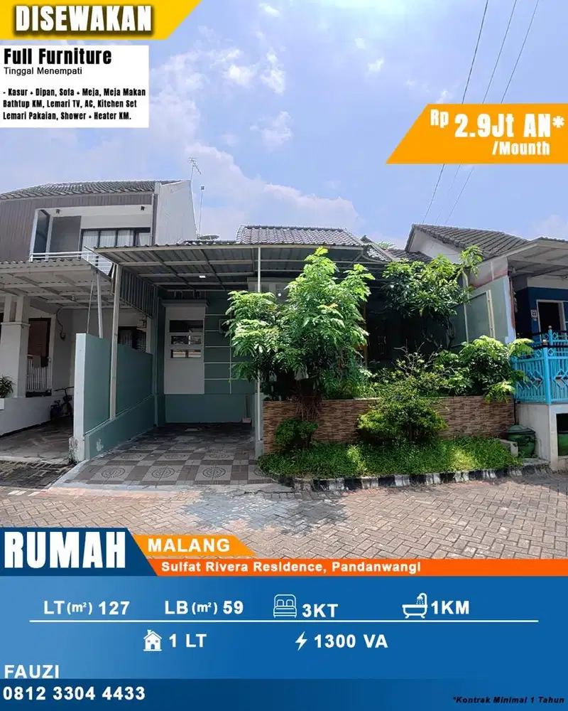 Dikontrakan Rumah Tengah Kota Malang, Pandanwangi