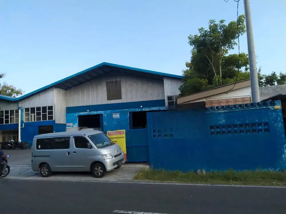 Gudang Besar Dijual Sewa Tepi Jalan Wonosari Cocok untuk Produksi