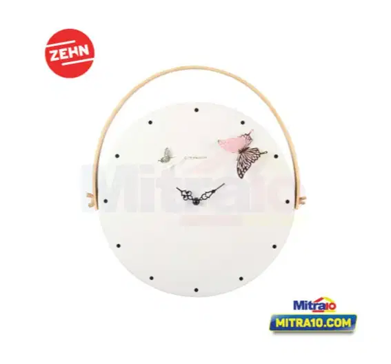 ZEHN QUARTZ WALL CLOCK BUTTERFLY 17511BF