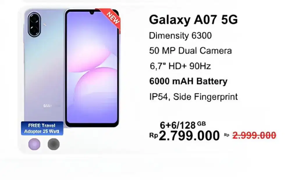 HANDPHONE SAMSUNG GALAXY A07 5G