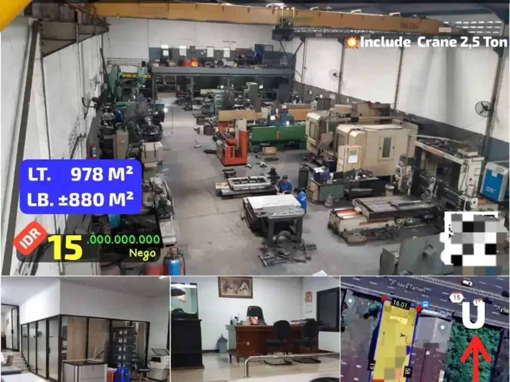 DIJUAL GUDANG + IJIN INDUSTRI SIDOARJO JAWA TIMUR