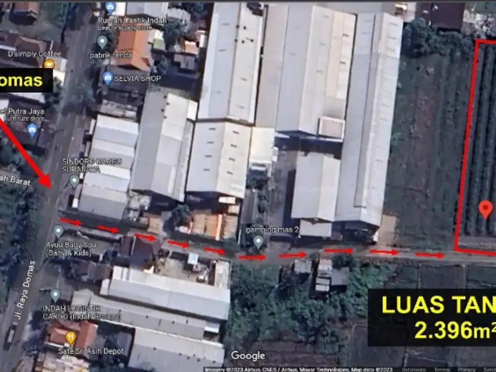 DIJUAL TANAH IZIN INDUSTRI RAYA DOMAS MENGANTI GRESIK