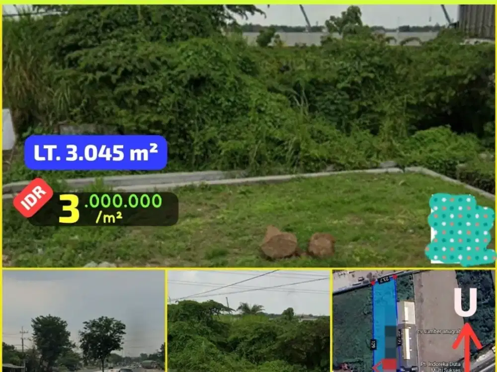 DIJUAL TANAH INDUSTRI KRIAN SIDOARJO AKSES CONTAINER 40FT