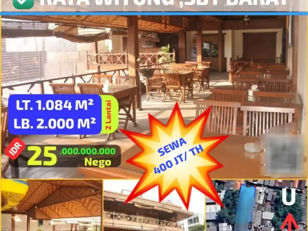 DIJUAL DISEWAKAN KOMERSIAL AREA WIYUNG