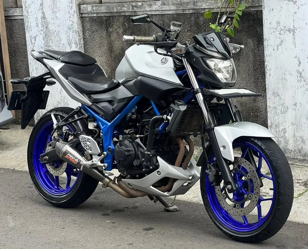 Yamaha MT25 mulus low KM rapi 2015 silver biru MT 25