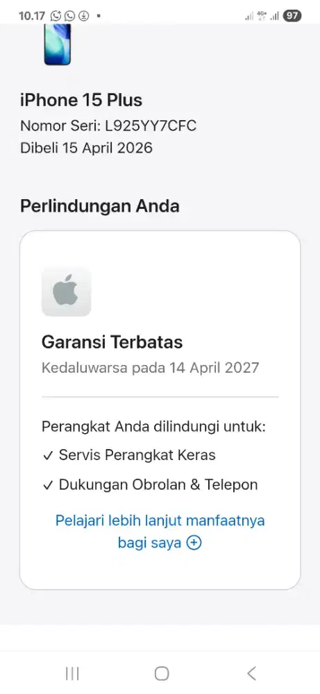 Iphone 15 plus 28 ibox Bh100 Cc0 pink