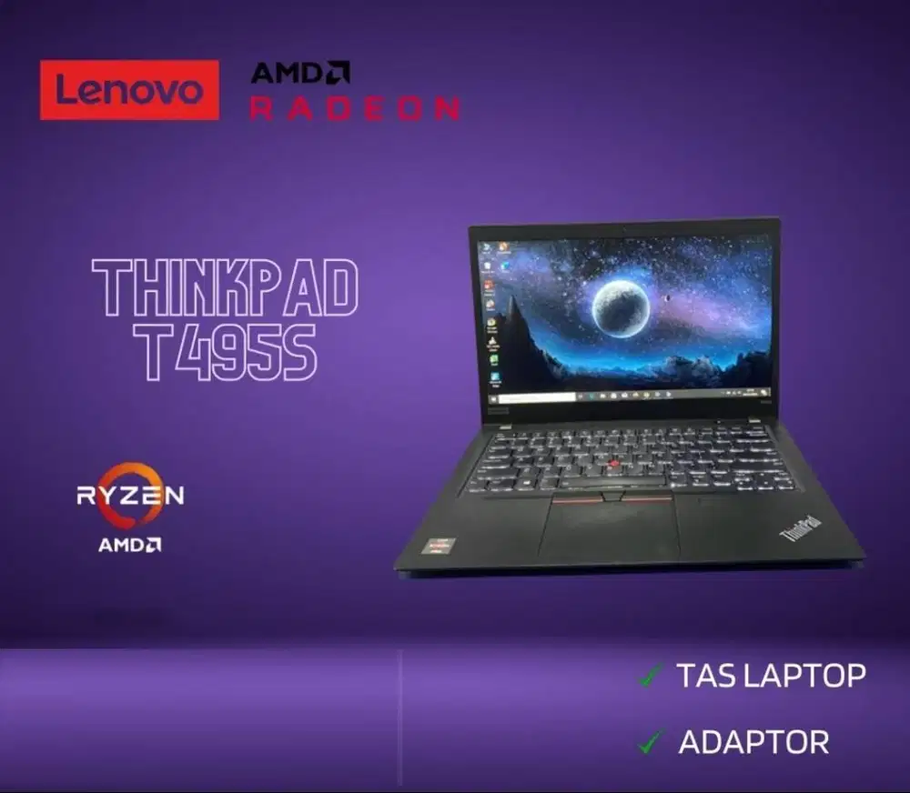 Laptop Lenovo Thinkpad T495s AMD Ryzen 7 Pro 3700u RAM 16GB SSD *RRC