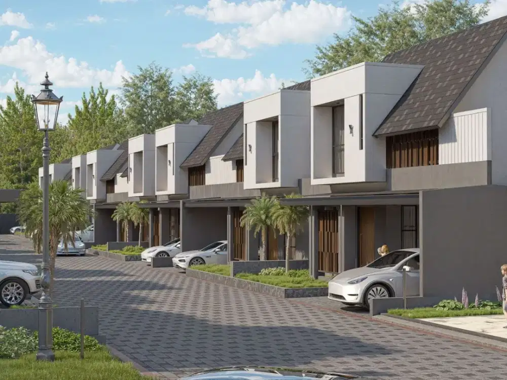 Rumah modern tropis lokasi dekat umy free furnished