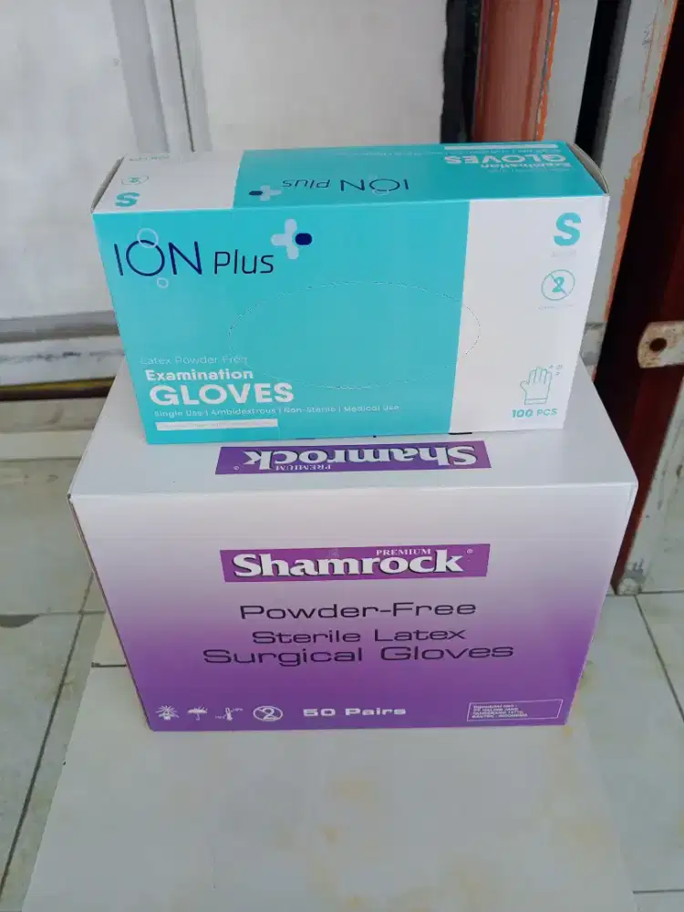 Sarung tangan karet medis free powder