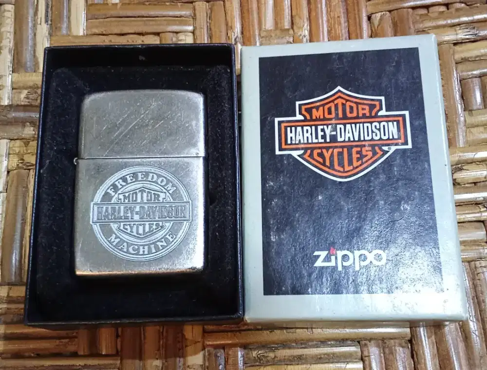 Zippo Desain Harley Davidson Engraving Original