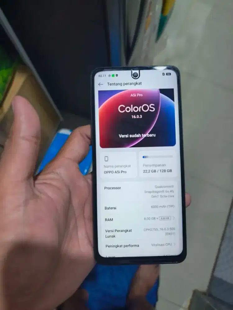 Oppo A5I Pro 8+8/128 like new msih bgus bnget. Resmi BS Tkr tmbh
