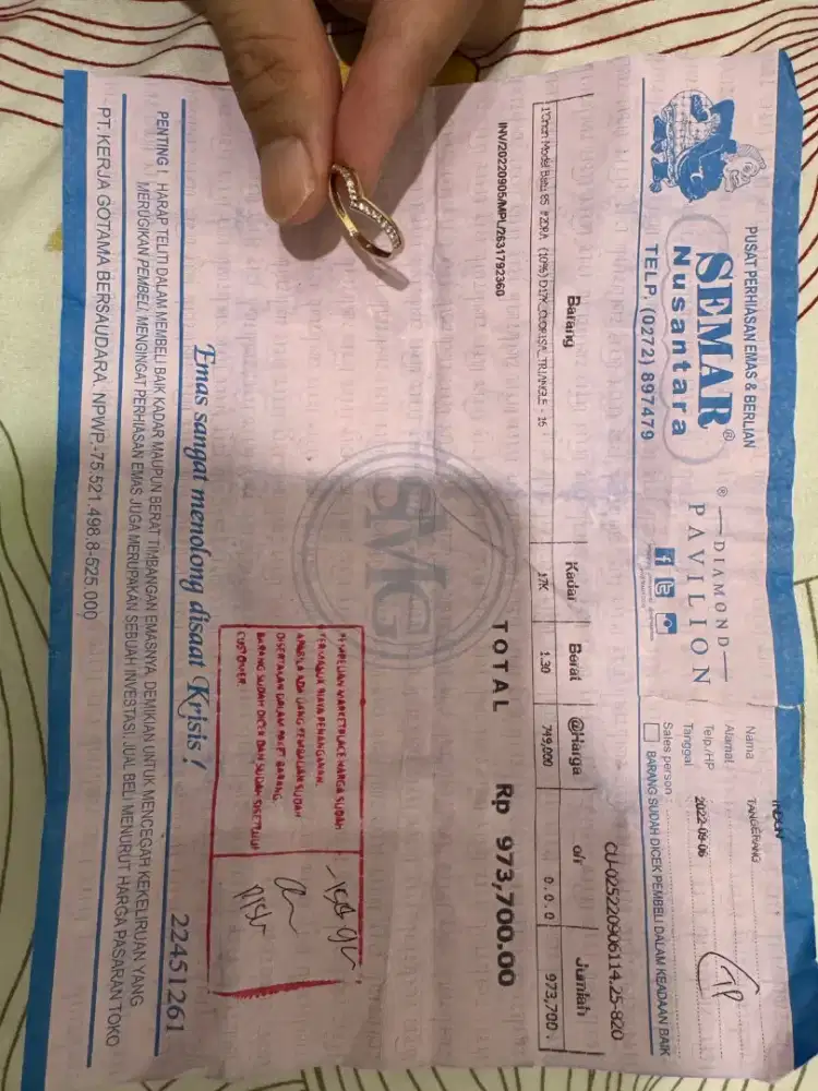 Cincin Clorissa Triangle Gold 17K