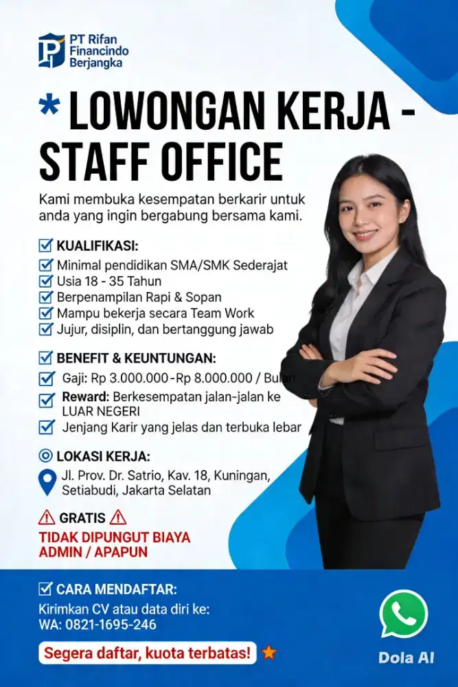 Lowongan Kerja Staff Office