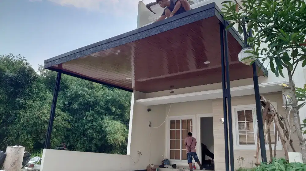 Kanopi baja ringan plus plafon pvc murah