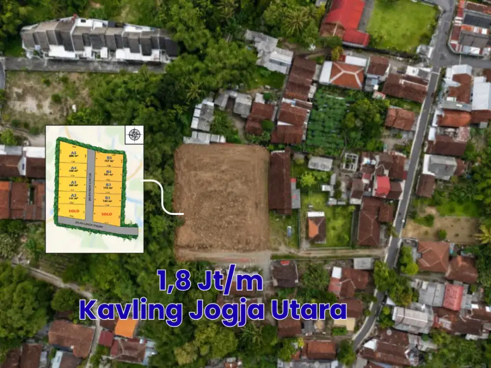 1,8Jt/m Tanah Jalan Jogja Magelang di Tempel Sleman