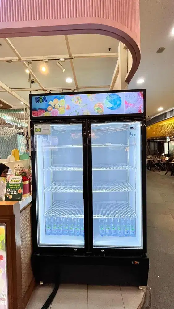 Dijual chiller/showcase RSA 2 pintu kondisi mulus seperti baru