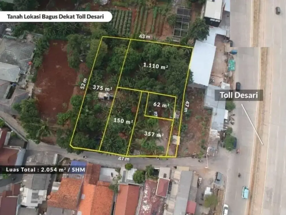 DIJUAL TANAH SAMPING TOL ANDARA - DEPOK