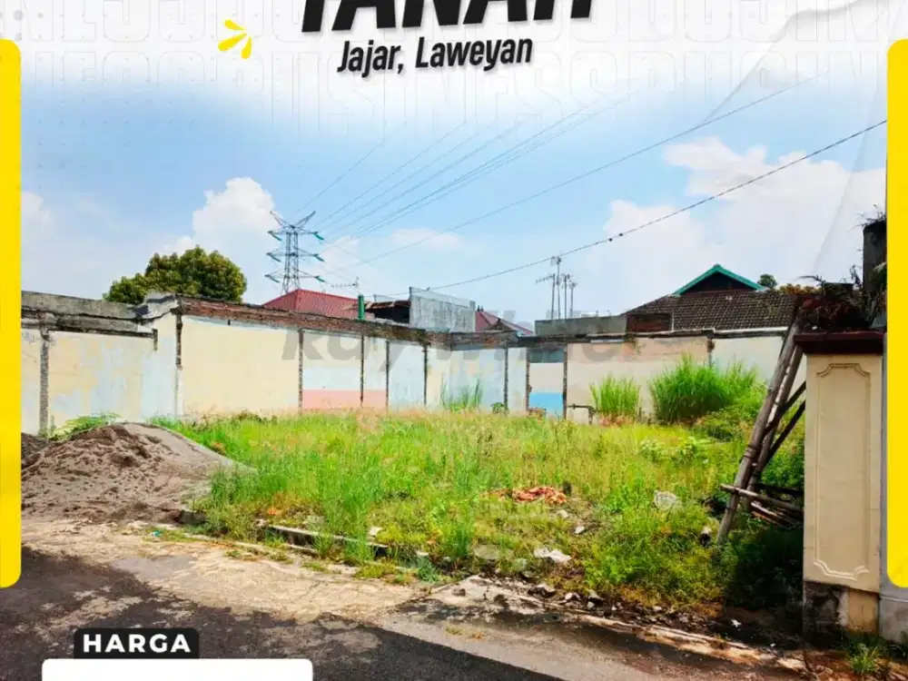 Tanah Kavling Eksklusif Siap Bangun di Jajar Laweyan, Lokasi Emas di Kawasan Hunian Elit Solo