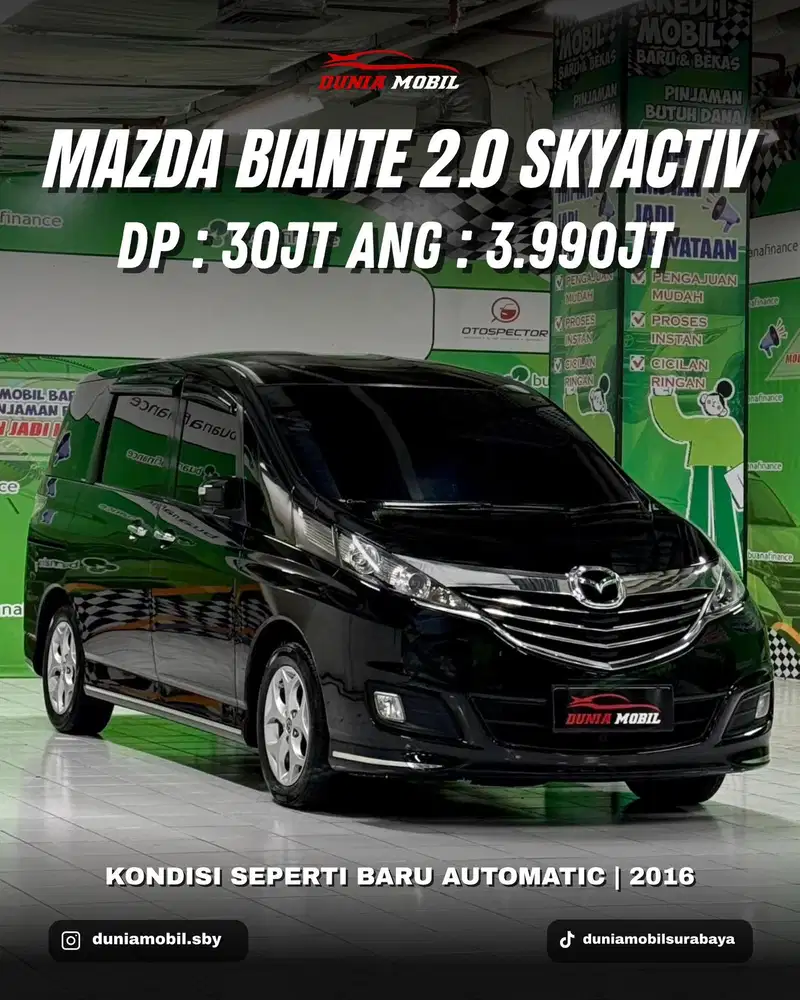 MAZDA BIANTE SKYACTIV 2016 Tgn Pertama Record Service 2015 / 2017
