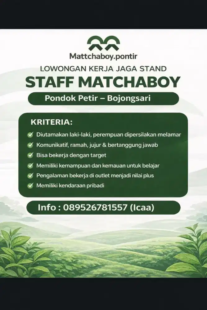 Staff barista Matcha
