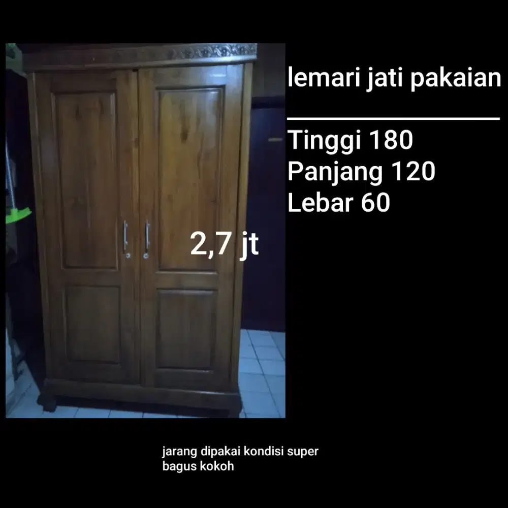 lemari jati pakaian