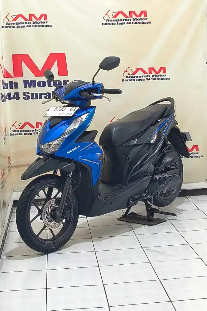 Siap pakai Honda Beat ECO Iss tahun 2020 Biru Hitam