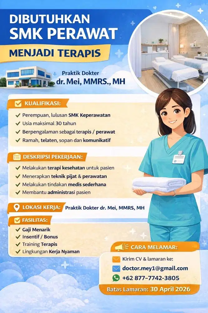 Terapis Kecantikan/SMK kecantikan/SMK perawat/ SMK kesehatan