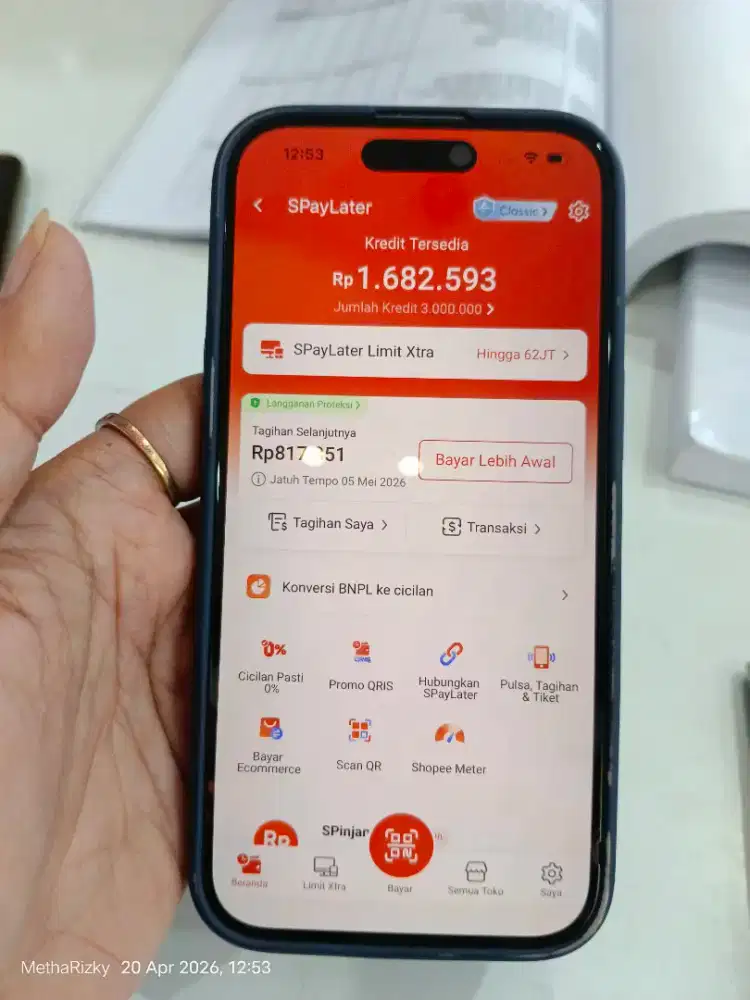 Kredit hp vivo pake limit spaylater