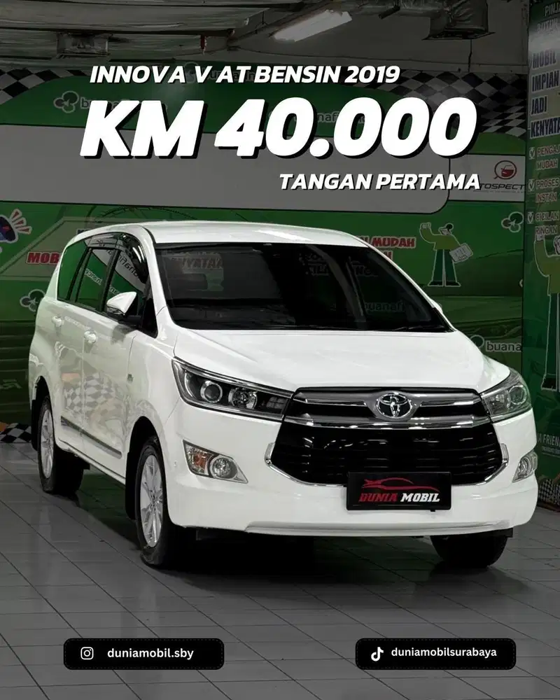 [KM 40RB] INNOVA V AT LUXURY 2019 / 2020 BENSIN Tgn Ke 1 Bisa TT 2018
