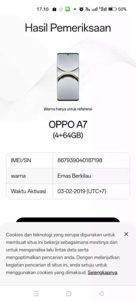 oppo A7 ram 4/64 normal smua msh ori smua lkp