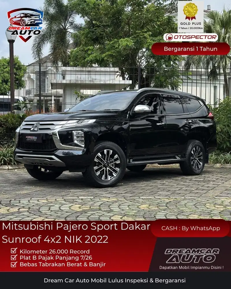 [ LOW KM 26rb ] Mitsubishi Pajero Sport Dakar 4x2 Sunroof 2022 non ult