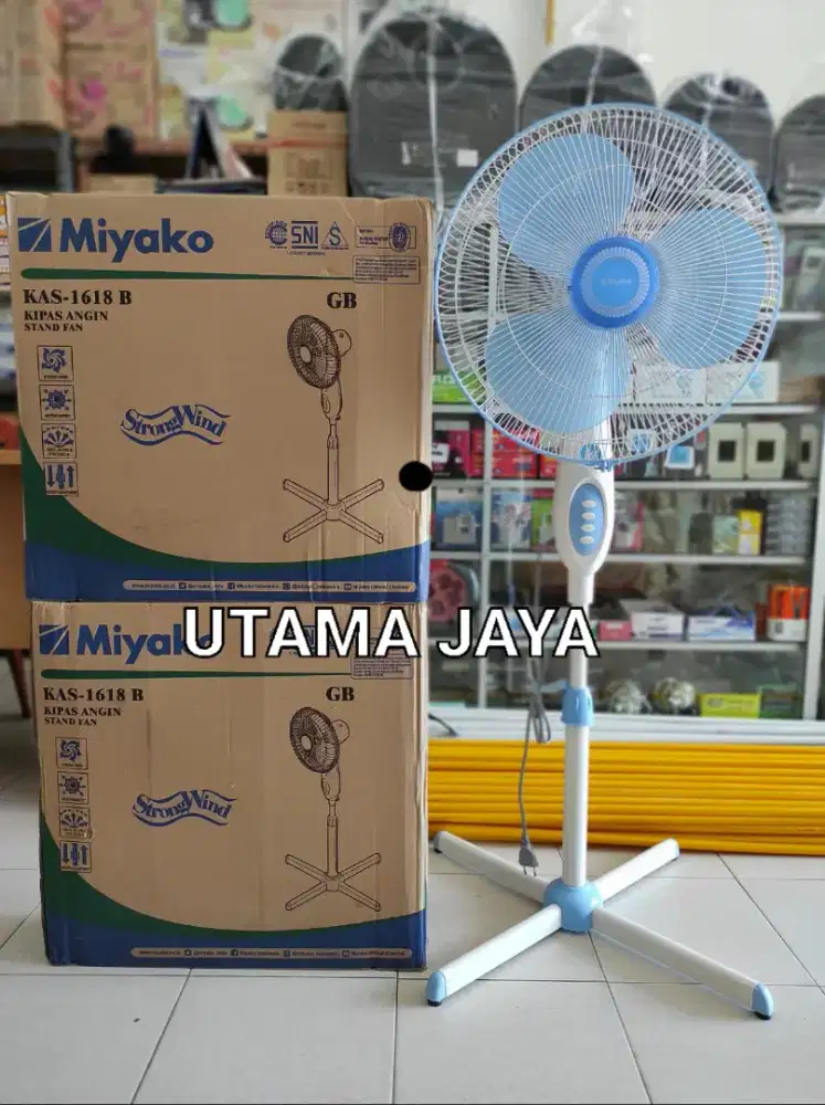 KIPAS ANGIN BERDIRI MIYAKO KAS-1618B GB BARANG BARU
