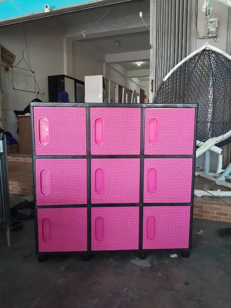 PROMO LEMARI LOKER PLASTIK 9 RUANG GRATIS ANTAR