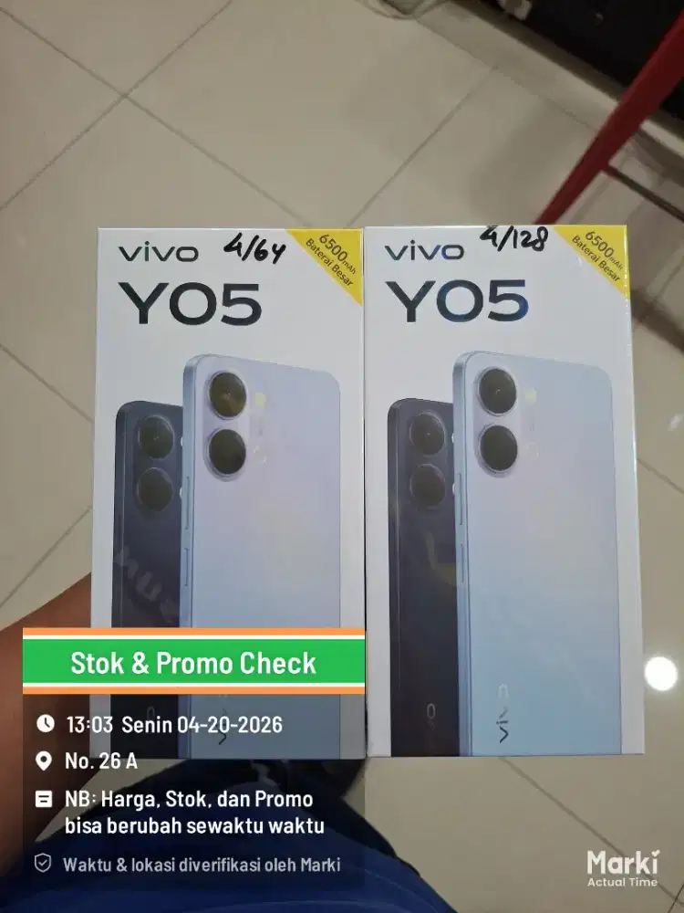 NEW VIVO Y05 SERIES. HP 1 JTAN BATERAI 6500mAh. PROMO CASHBACK