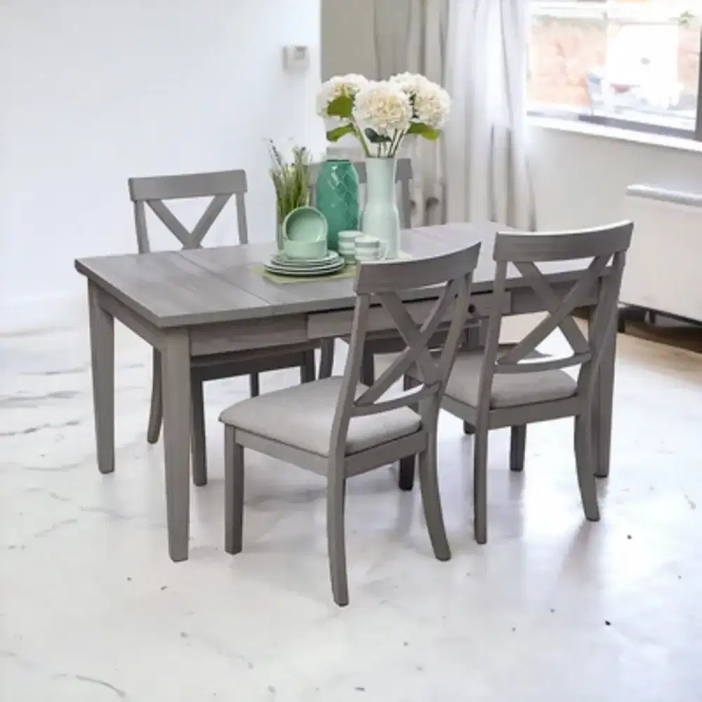 1 set meja nakan Ashley  4 Kursi bisa cicilan dengan HOMECREDIT