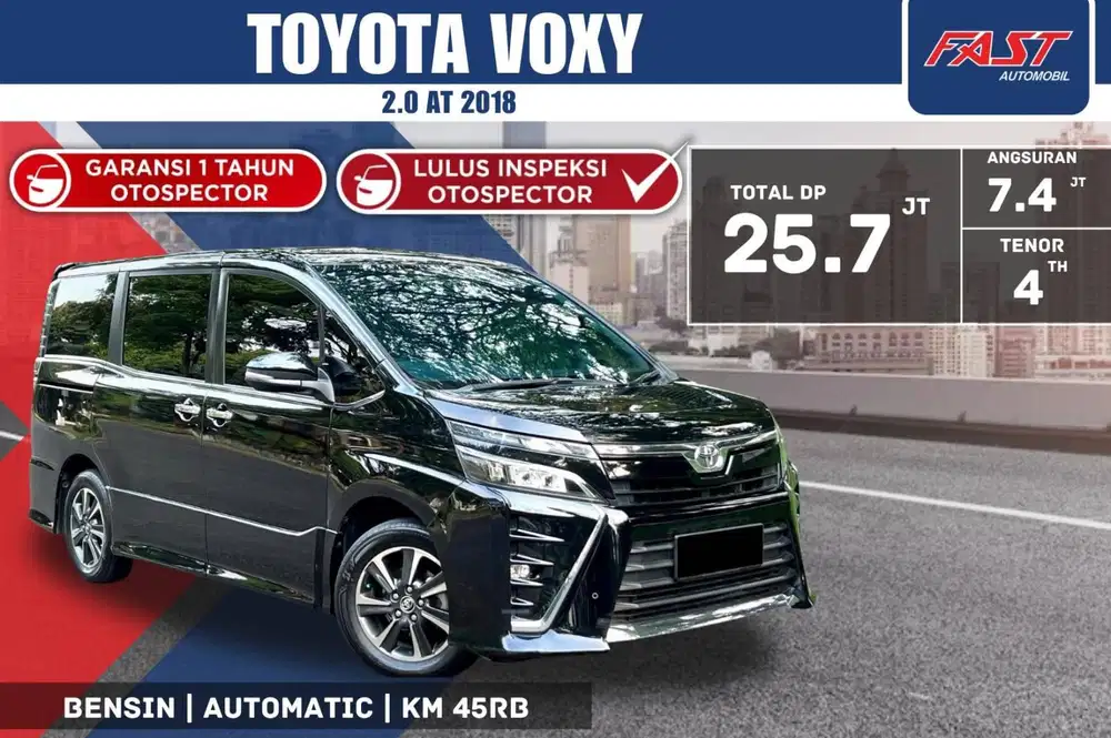 TOYOTA VOXY 2018 2.0 AT PANORAMIC LOW KM.45RB & SERVICE RECOR