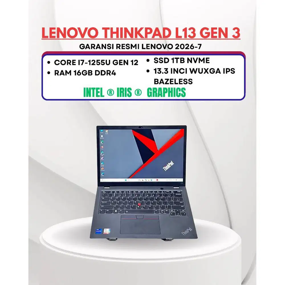 LENOVO THINKPAD L13 GEN 3 CORE I7-1255U RAM 16GB SSD 1TB NVME 13.3INCI