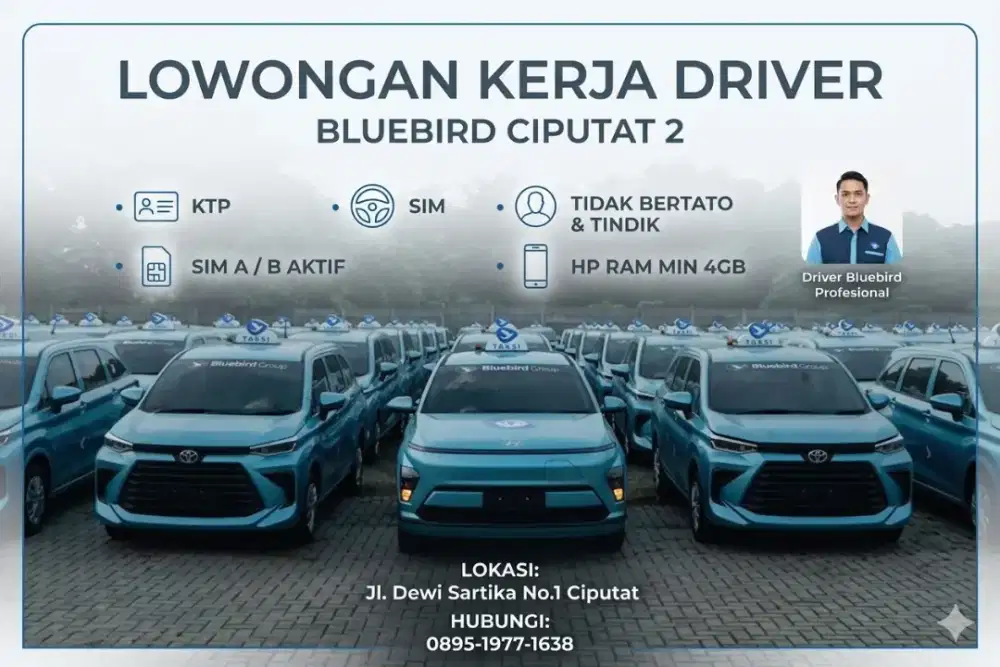 Driver supir sopir taxi bluebird
