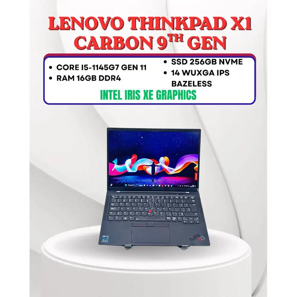 LENOVO THINKPAD X1 CARBON 9Th GEN CORE I5-1145G7 RAM 16GB SSD 256GB