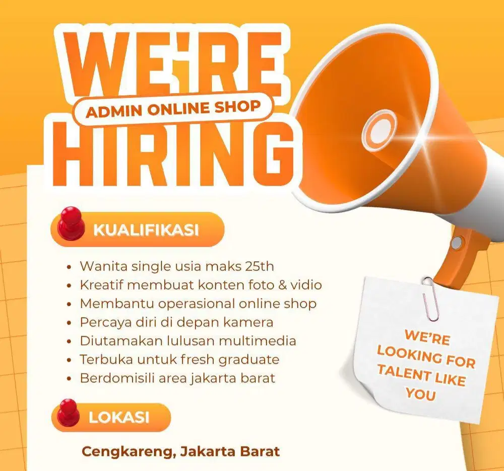 LOKER ADMIN ONLINE PACKING