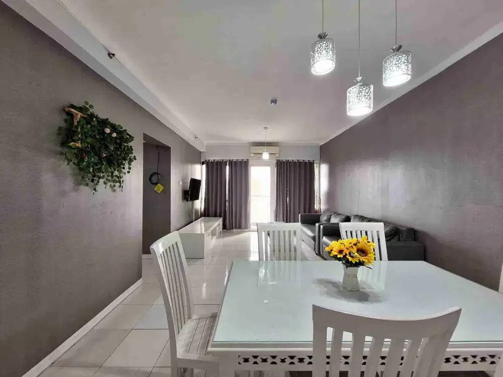 Disewakan apartemen grand palace kemayoran bulanan 3 kamar furnish