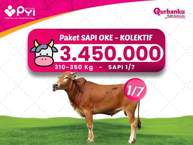 Qurban 2026/1447 H - Qurban Sapi Paket Oke Untuk Patungan 1-7 Orang