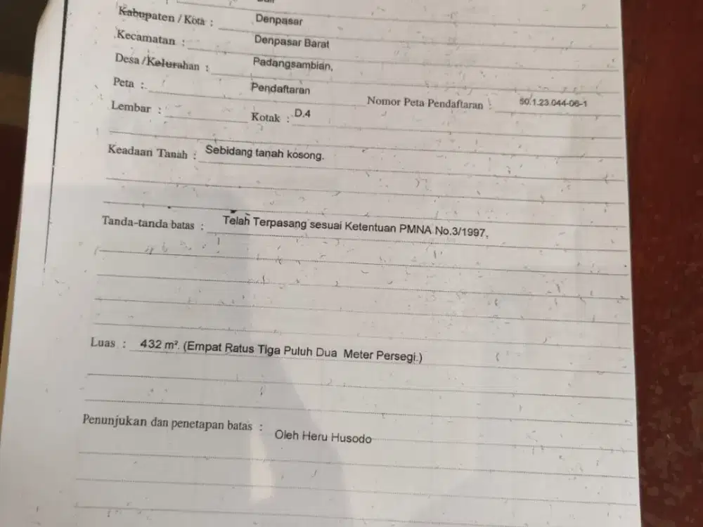 JUAL TANAH PIGGIR JALAN UTAMA MAHENDRADATA