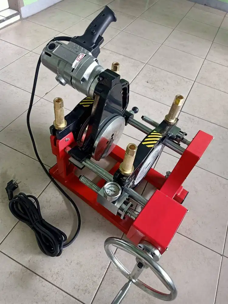 Mesin Alat Las Pipa Hdpe Dari 2-8 Manual 2 Clamp L 200mm Butt Fusion