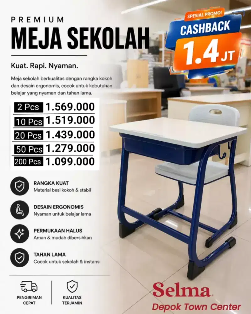 Meja sekolah set
