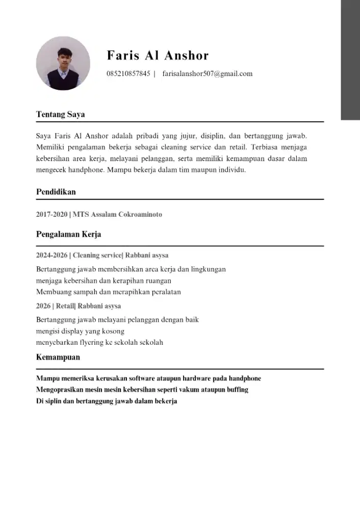 Info loker siap merantau