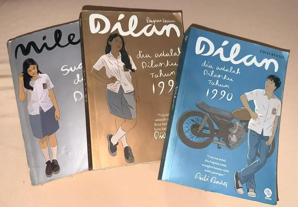 Buku Novel Dilan Milea 1990 1991, Senja, dll