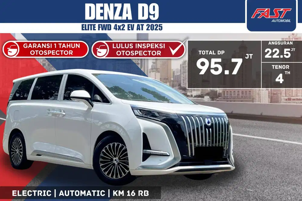 DENZA D9 ELITE FWD 4×2 EV AT 2025 LOW KM.16RB RECORD AUTHORIZED